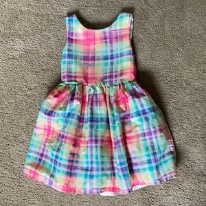 Rainbow Plaid Size 6 Dress
